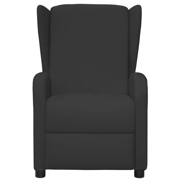 vidaXL Ohrensessel mit Massagefunktion Schwarz Kunstleder