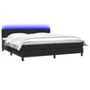 vidaXL Boxspringbett mit Matratze & LED Schwarz 180x220 cm Samt