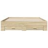 vidaXL Bettgestell mit Schubladen Sonoma-Eiche 150x200cm Holzwerkstoff