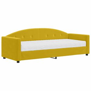 vidaXL Tagesbett mit Matratze Gelb 80x200 cm Samt