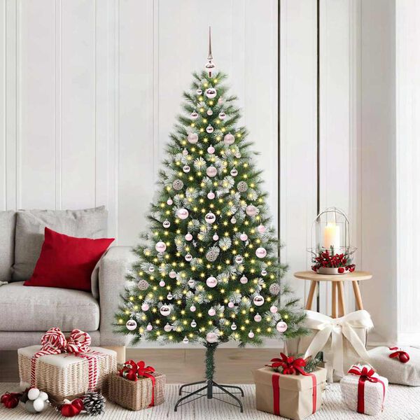 vidaXL K&uuml;nstlicher schwenkbarer Weihnachtsbaum mit flockigem Schnee