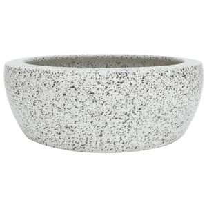 vidaXL Aufsatzwaschbecken Grau Rund &Oslash;41x14 cm Keramik