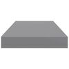 vidaXL Schweberegal Grau 50x23x3,8 cm MDF