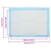 vidaXL Haustier Training Pad Uni 50 pcs Blau und Wei&szlig; 45 x 33 cm