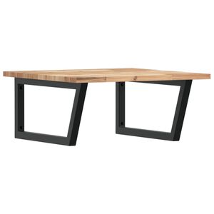 vidaXL Waschbeckenregal Wandmontage Stahl und Akazienholz