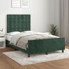 vidaXL Bettgestell ohne Matratze Dunkelgr&uuml;n 120x190 cm Samt