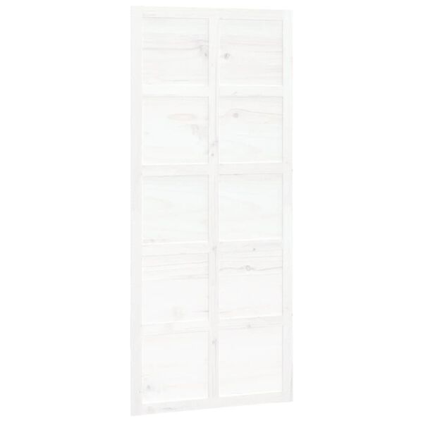 vidaXL Scheunent&uuml;r Wei&szlig; 90x1,8x214 cm Massivholz Kiefer