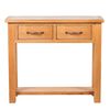 vidaXL Konsolentisch mit 2 Schubladen 83x30x73 cm Massivholz Eiche