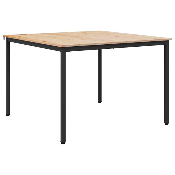 vidaXL Esstisch Natur 110 x 110 x 75 cm Massives Kiefernholz