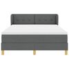 vidaXL Boxspringbett mit Matratze Dunkelgrau 160 x 200 cm Stoff