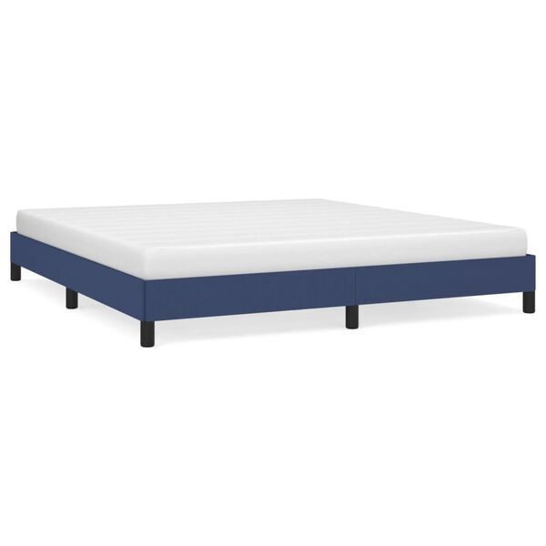 vidaXL Bettgestell ohne Matratze Blau 180x200 cm Stoff