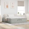 vidaXL Ottoman-Bett mit Matratzen Hellgrau 200x200 cm Samt