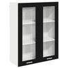 vidaXL H&auml;ngeschrank Schwarz Eichen-Optik 80 x 31 x 100 cm