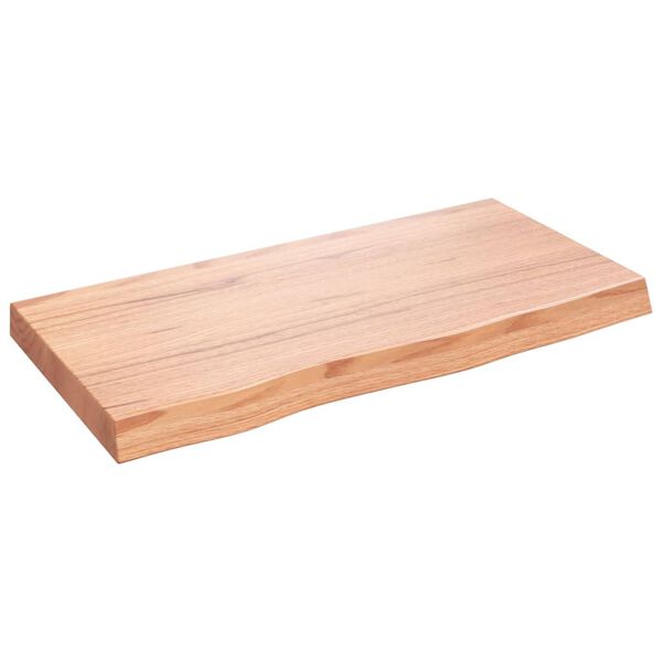 vidaXL Wandregal Hellbraun 80x40x(2-6) cm Massivholz Eiche Behandelt