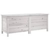 vidaXL Gartentruhe Wei&szlig; 150x50x56,5 cm Massivholz Tanne