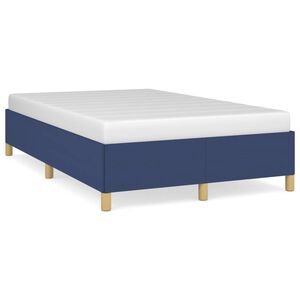 vidaXL Bettgestell ohne Matratze Blau 120x200 cm Stoff