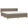 vidaXL Boxspringbett mit Matratze Taupe 160x200 cm Stoff