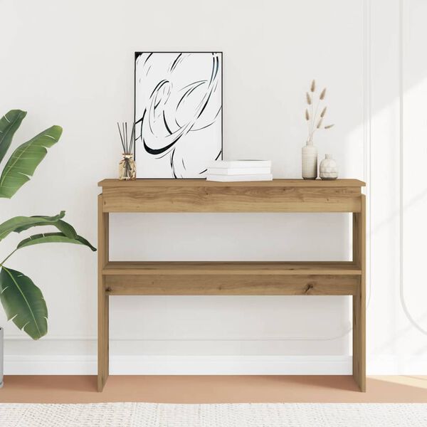 vidaXL Konsolentisch Artisan-Eiche 102x30x80 cm Holzwerkstoff
