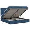 vidaXL Ottoman Bett mit Matratze mit Kopfteil Blau 160 x 200 cm Stoff
