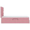 vidaXL Aufbewahrungsbett mit Matratze Rosa 90 x 200 cm Samt