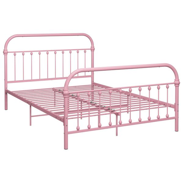 vidaXL Bettgestell Rosa Metall 140&times;200 cm