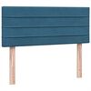 vidaXL Boxspringbett mit Matratze Dunkelblau 120x220 cm Samt