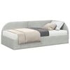 vidaXL Eckbettgestell mit Matratze 2 stk. Hellgrau 80 x 200 cm Samt