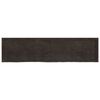 vidaXL Wandregal Dunkelbraun 200x50x(2-6)cm Massivholz Eiche Behandelt