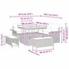vidaXL Garten-Sofa-Set mit Kissen mit Speicher mit Kissen 8 pcs Grau