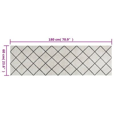 vidaXL Küchenteppich Waschbar Quadrat 60x180 cm Samt