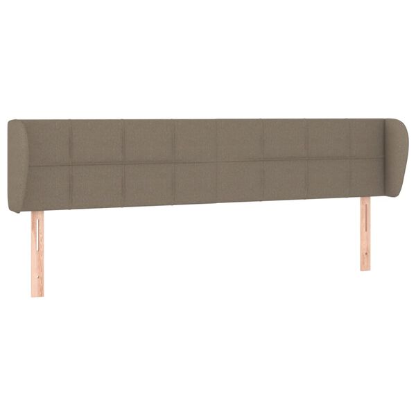 vidaXL Kopfteil mit Ohren Taupe 163x23x78/88 cm Stoff