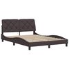vidaXL Bettgestell ohne Matratze Dunkelbraun 140x190 cm Stoff