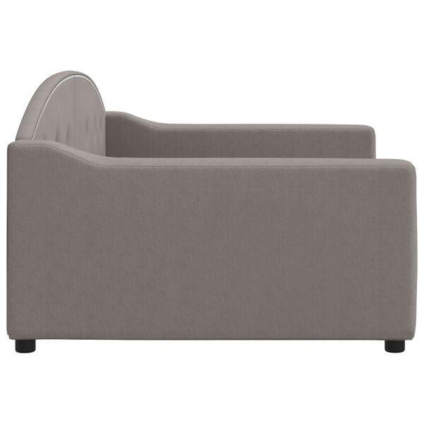 vidaXL Tagesbett Taupe 100x200 cm Stoff