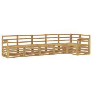 vidaXL Outdoor-Sofagarnitur 6 stk. Wei&szlig; Massivholz Akazie