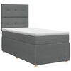 vidaXL Boxspringbett mit Matratze Dunkelgrau 80 x 200 cm Stoff