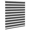 vidaXL Doppelrollo Schwarz 135x100 cm Stoffbreite 130,9 cm Polyester