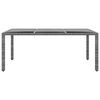 vidaXL 7-tlg. Garten-Essgruppe Poly Rattan und Hartglas Grau