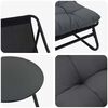 vidaXL Garten Essgruppe 5 pcs Schwarz Stahl