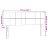 vidaXL Kopfteile Schwarz 144x5x78/88 cm Stoff