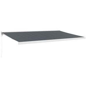 vidaXL Markise Einziehbar Anthrazit 5x3 m Stoff und Aluminium