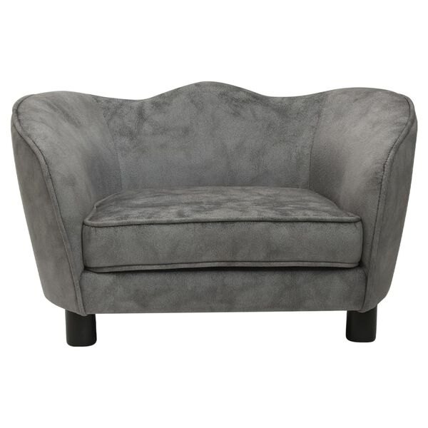 vidaXL Hundesofa Grau 66x43x40 cm Pl&uuml;sch