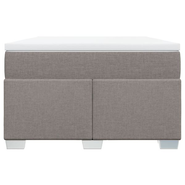 vidaXL Boxspringbett mit Matratze Taupe 120x200 cm Stoff
