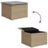 vidaXL Garten-Sofa-Set mit Speicher 6 pcs Beige Poly Rattan