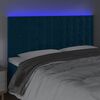 vidaXL LED Kopfteil Dunkelblau 200x5x118/128 cm Samt