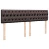 vidaXL Boxspringbett mit Matratze Dunkelbraun 200x200 cm Stoff