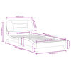 vidaXL Bettgestell ohne Matratze "Hvar" Taupe 100x200 cm Stoff