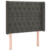 vidaXL LED Kopfteil Dunkelgrau 103x16x118/128 cm Samt
