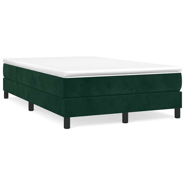 vidaXL Boxspringbettgestell Dunkelgr&uuml;n 120x200 cm Samt