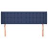 vidaXL Kopfteil mit Ohren Blau 147x16x78/88 cm Stoff