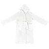 vidaXL Bademantel Hoodie Wei&szlig; XL Flanell